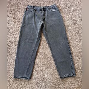 Vintage 90s Bugle Boy Jeans 100% Cotton Washed Black Men Size 36X30